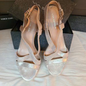 Via Spiga Wendy Espadrille Wedge Gold 8.5